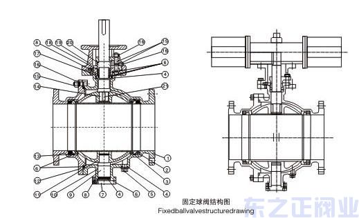 固定球閥結(jié)構(gòu)圖